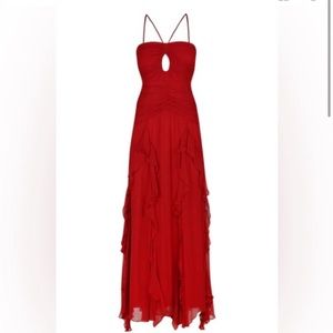 Brand New Shona Joy Leonie Keyhole Frill Maxi Dress